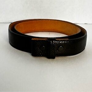 Tiffany & Co. Black Lizard Leather Belt